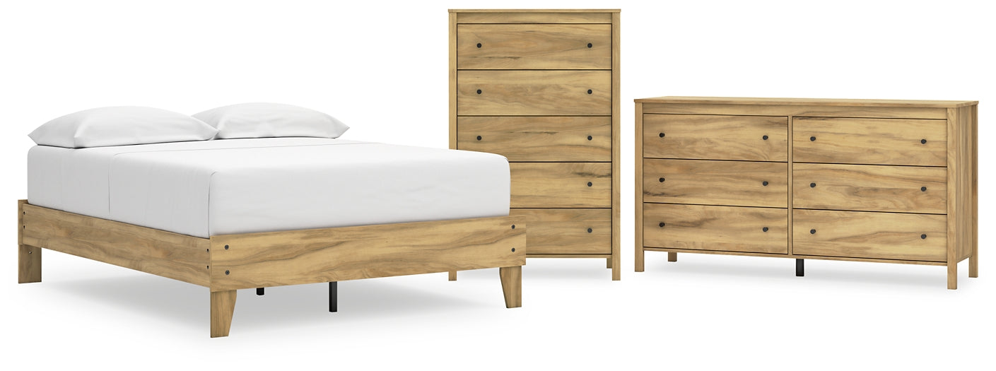 Bermacy Full Platform Bed with Dresser and Chest