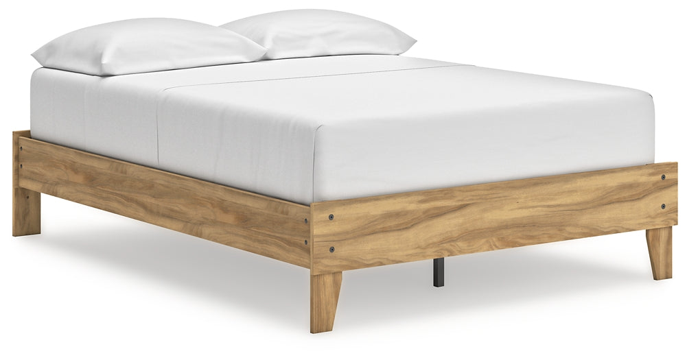 Bermacy Full Platform Bed with 2 Nightstands