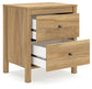 Bermacy Full Platform Panel Bed with Dresser and 2 Nightstands