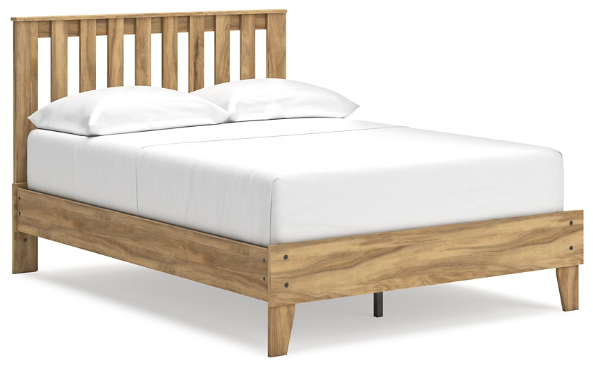 Bermacy Full Platform Panel Bed with Dresser, Chest and 2 Nightstands