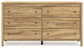 Bermacy Queen Platform Bed with Dresser, Chest and 2 Nightstands