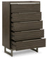 Arkenton King Panel Bed with Mirrored Dresser, Chest and Nightstand