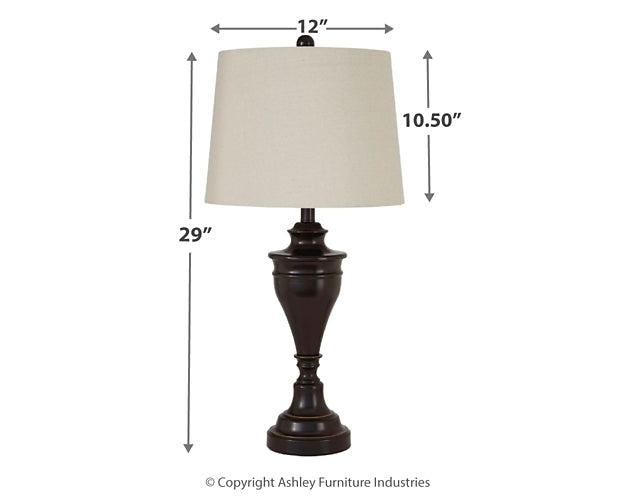 Darlita Metal Table Lamp (2/CN) Milwaukee Furniture of Chicago - Furniture Store in Chicago Serving Humbolt Park, Roscoe Village, Avondale, & Homan Square