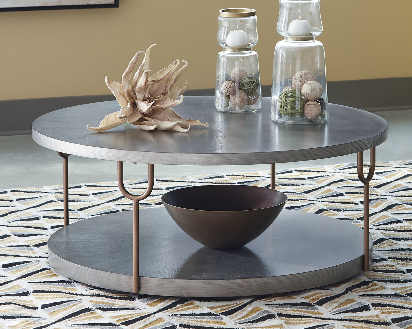 Ranoka Round Cocktail Table Milwaukee Furniture of Chicago - Furniture Store in Chicago Serving Humbolt Park, Roscoe Village, Avondale, & Homan Square