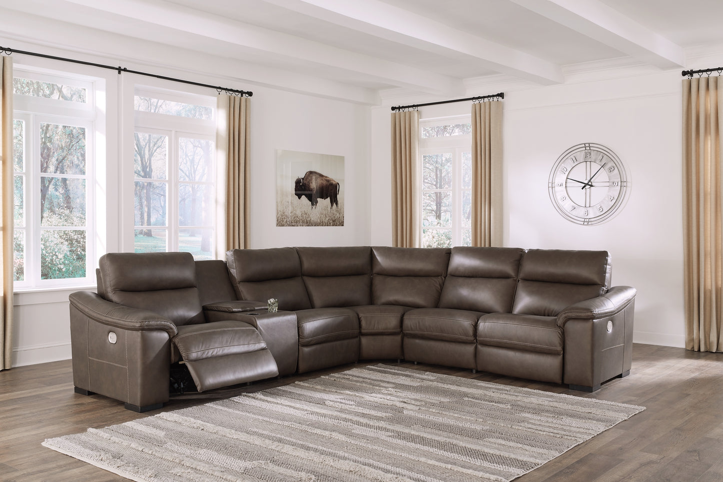 Salvatore 6-Piece Power Reclining Sectional Milwaukee Furniture of Chicago - Furniture Store in Chicago Serving Humbolt Park, Roscoe Village, Avondale, & Homan Square