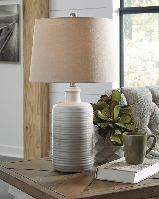 Marnina Ceramic Table Lamp (2/CN) Milwaukee Furniture of Chicago - Furniture Store in Chicago Serving Humbolt Park, Roscoe Village, Avondale, & Homan Square