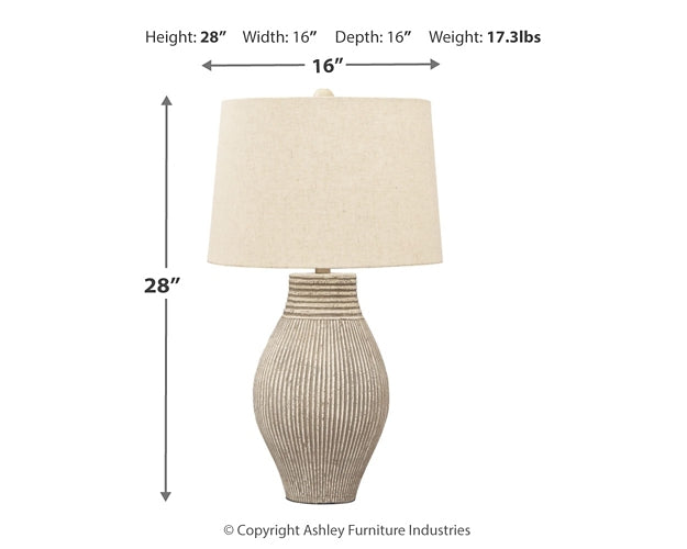 Layal Paper Table Lamp (1/CN) Milwaukee Furniture of Chicago - Furniture Store in Chicago Serving Humbolt Park, Roscoe Village, Avondale, & Homan Square