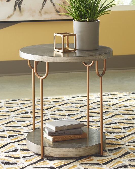 Ranoka Round End Table Milwaukee Furniture of Chicago - Furniture Store in Chicago Serving Humbolt Park, Roscoe Village, Avondale, & Homan Square