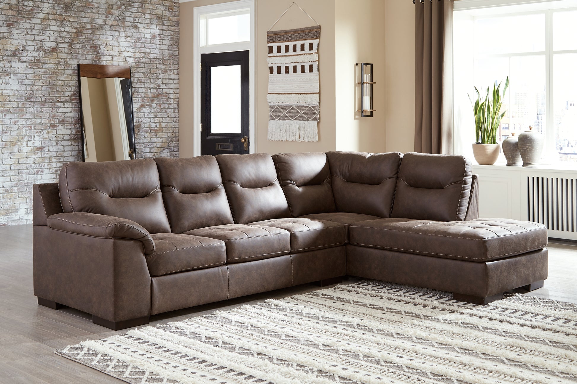 Maderla 2-Piece Sectional with Chaise Milwaukee Furniture of Chicago - Furniture Store in Chicago Serving Humbolt Park, Roscoe Village, Avondale, & Homan Square