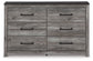 Bronyan Six Drawer Dresser Milwaukee Furniture of Chicago - Furniture Store in Chicago Serving Humbolt Park, Roscoe Village, Avondale, & Homan Square