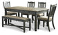 Tyler Creek Dining Table and 4 Chairs and Bench Milwaukee Furniture of Chicago - Furniture Store in Chicago Serving Humbolt Park, Roscoe Village, Avondale, & Homan Square