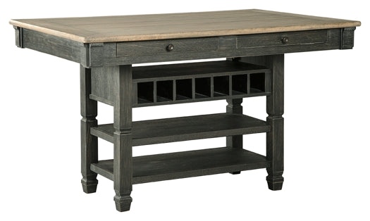 Tyler Creek Counter Height Dining Table and 4 Barstools Milwaukee Furniture of Chicago - Furniture Store in Chicago Serving Humbolt Park, Roscoe Village, Avondale, & Homan Square