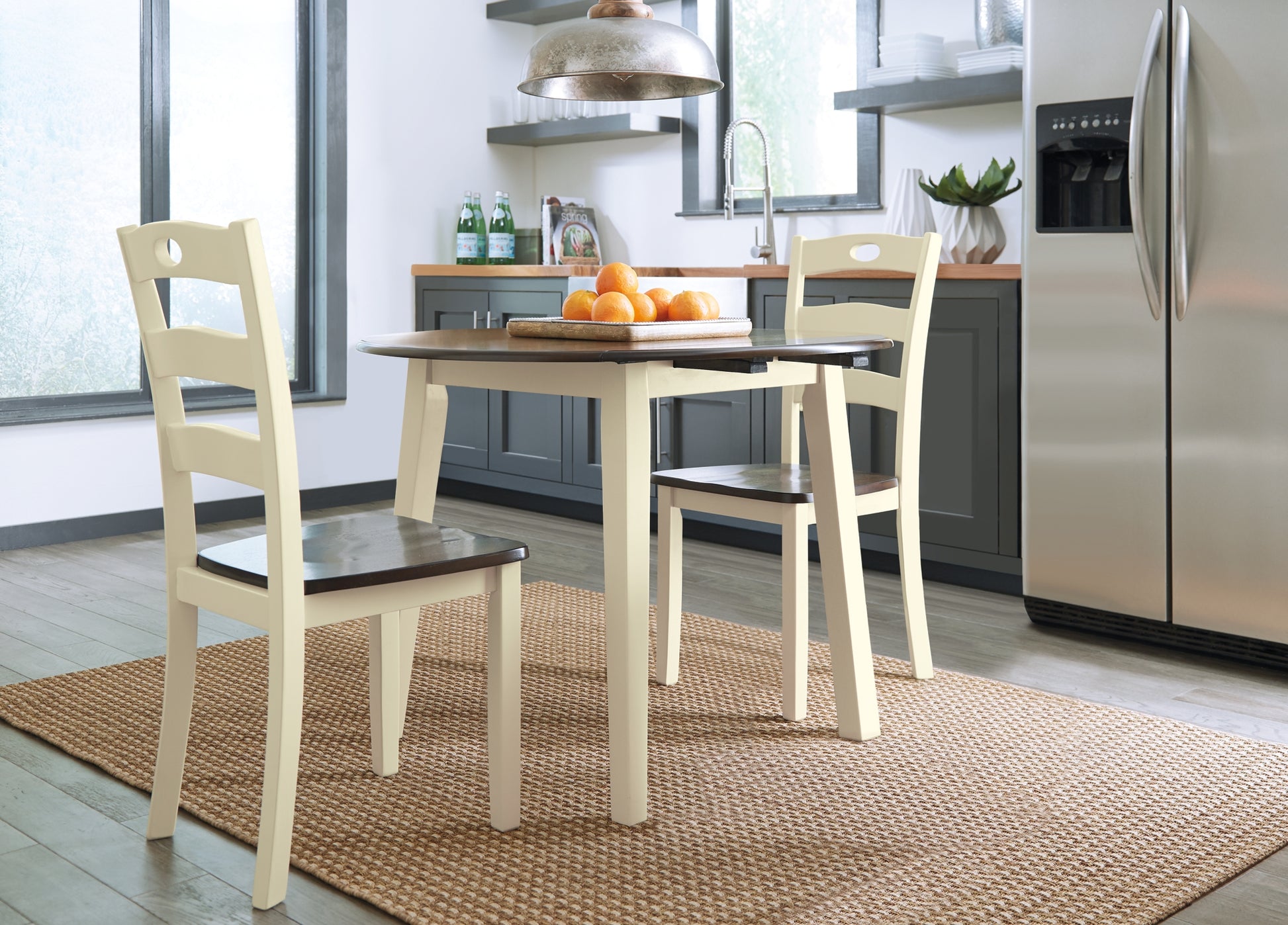 Woodanville Dining Table and 2 Chairs Milwaukee Furniture of Chicago - Furniture Store in Chicago Serving Humbolt Park, Roscoe Village, Avondale, & Homan Square