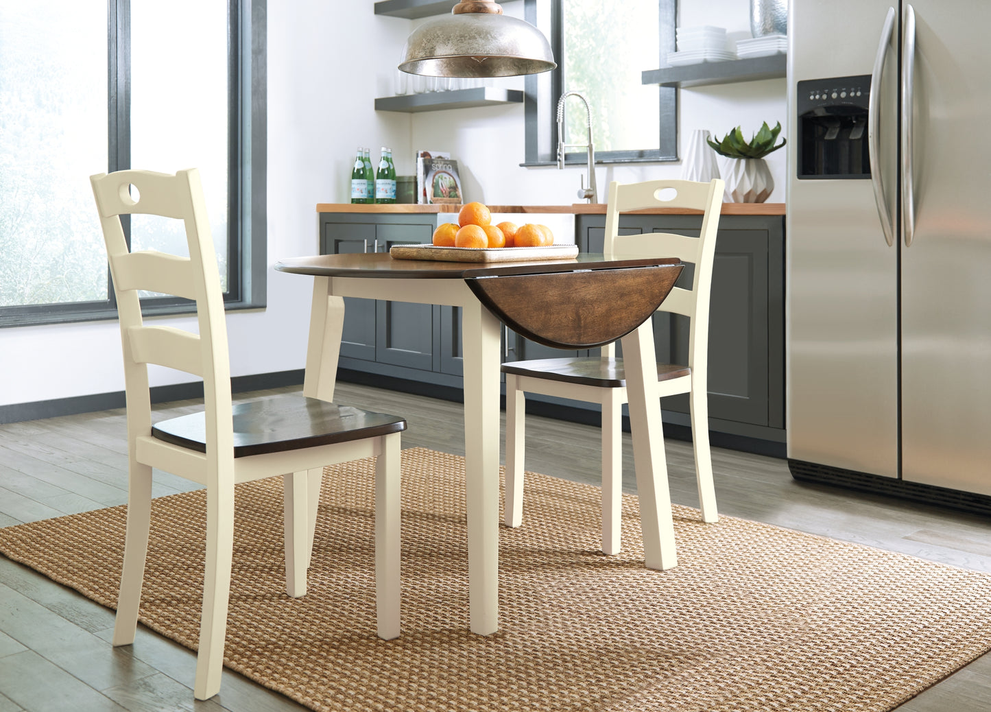 Woodanville Dining Table and 2 Chairs Milwaukee Furniture of Chicago - Furniture Store in Chicago Serving Humbolt Park, Roscoe Village, Avondale, & Homan Square