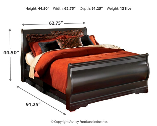 Huey Vineyard Twin Sleigh Bed with Mirrored Dresser and 2 Nightstands Milwaukee Furniture of Chicago - Furniture Store in Chicago Serving Humbolt Park, Roscoe Village, Avondale, & Homan Square