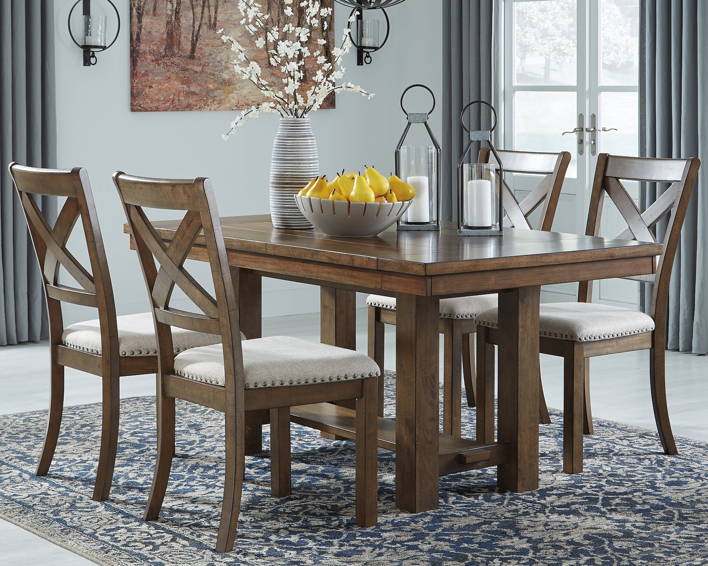 Moriville Dining Table and 4 Chairs Milwaukee Furniture of Chicago - Furniture Store in Chicago Serving Humbolt Park, Roscoe Village, Avondale, & Homan Square