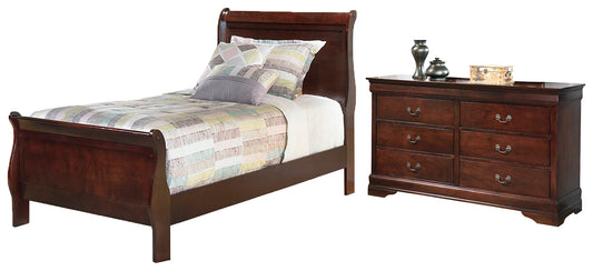 Alisdair Twin Sleigh Bed with Dresser Milwaukee Furniture of Chicago - Furniture Store in Chicago Serving Humbolt Park, Roscoe Village, Avondale, & Homan Square