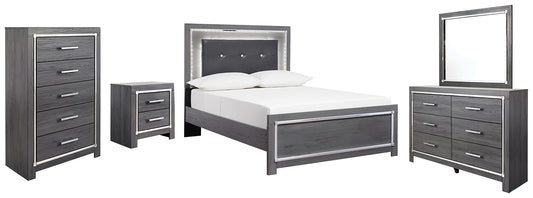 Lodanna Full Panel Bed with Mirrored Dresser, Chest and Nightstand Milwaukee Furniture of Chicago - Furniture Store in Chicago Serving Humbolt Park, Roscoe Village, Avondale, & Homan Square