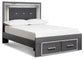 Lodanna Full Panel Bed with 2 Storage Drawers with Mirrored Dresser and 2 Nightstands Milwaukee Furniture of Chicago - Furniture Store in Chicago Serving Humbolt Park, Roscoe Village, Avondale, & Homan Square