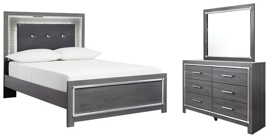 Lodanna Full Panel Bed with Mirrored Dresser Milwaukee Furniture of Chicago - Furniture Store in Chicago Serving Humbolt Park, Roscoe Village, Avondale, & Homan Square