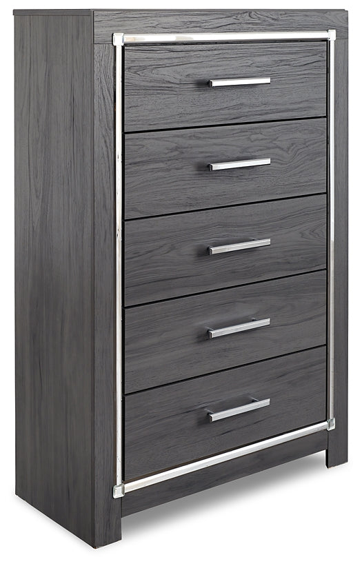 Lodanna Full Panel Bed with 2 Storage Drawers with Mirrored Dresser and Chest Milwaukee Furniture of Chicago - Furniture Store in Chicago Serving Humbolt Park, Roscoe Village, Avondale, & Homan Square