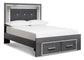 Lodanna Queen Panel Bed with 2 Storage Drawers with Mirrored Dresser and 2 Nightstands Milwaukee Furniture of Chicago - Furniture Store in Chicago Serving Humbolt Park, Roscoe Village, Avondale, & Homan Square