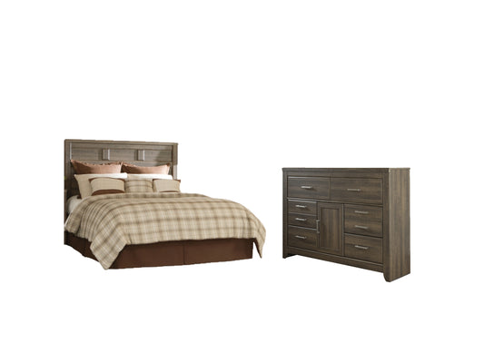 Juararo Queen Panel Headboard with Dresser Milwaukee Furniture of Chicago - Furniture Store in Chicago Serving Humbolt Park, Roscoe Village, Avondale, & Homan Square