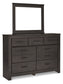 Brinxton Full Panel Headboard with Mirrored Dresser, Chest and Nightstand Milwaukee Furniture of Chicago - Furniture Store in Chicago Serving Humbolt Park, Roscoe Village, Avondale, & Homan Square