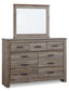 Zelen Full Panel Bed with Mirrored Dresser, Chest and Nightstand Milwaukee Furniture of Chicago - Furniture Store in Chicago Serving Humbolt Park, Roscoe Village, Avondale, & Homan Square