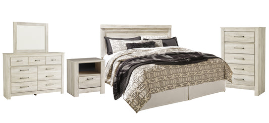 Bellaby Queen Panel Headboard with Mirrored Dresser, Chest and Nightstand Milwaukee Furniture of Chicago - Furniture Store in Chicago Serving Humbolt Park, Roscoe Village, Avondale, & Homan Square