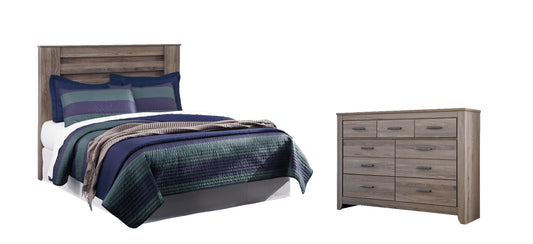 Zelen King/California King Panel Headboard with Dresser Milwaukee Furniture of Chicago - Furniture Store in Chicago Serving Humbolt Park, Roscoe Village, Avondale, & Homan Square