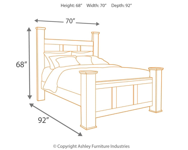 Juararo Queen Poster Bed with Mirrored Dresser, Chest and Nightstand Milwaukee Furniture of Chicago - Furniture Store in Chicago Serving Humbolt Park, Roscoe Village, Avondale, & Homan Square