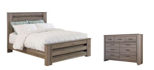 Zelen Queen Panel Bed with Dresser Milwaukee Furniture of Chicago - Furniture Store in Chicago Serving Humbolt Park, Roscoe Village, Avondale, & Homan Square