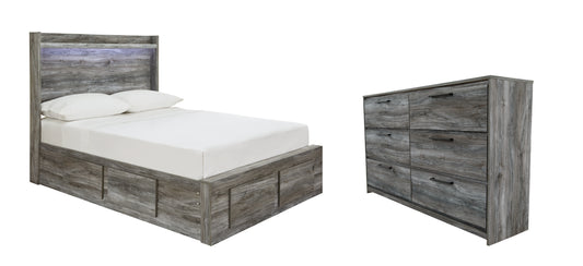 Baystorm Full Panel Bed with 6 Storage Drawers with Dresser Milwaukee Furniture of Chicago - Furniture Store in Chicago Serving Humbolt Park, Roscoe Village, Avondale, & Homan Square