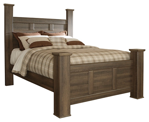 Juararo Queen Poster Bed with Dresser Milwaukee Furniture of Chicago - Furniture Store in Chicago Serving Humbolt Park, Roscoe Village, Avondale, & Homan Square