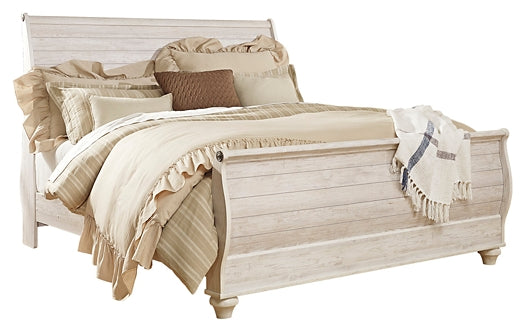 Willowton Queen Sleigh Bed with Dresser Milwaukee Furniture of Chicago - Furniture Store in Chicago Serving Humbolt Park, Roscoe Village, Avondale, & Homan Square