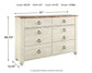 Willowton Queen Sleigh Bed with Dresser Milwaukee Furniture of Chicago - Furniture Store in Chicago Serving Humbolt Park, Roscoe Village, Avondale, & Homan Square