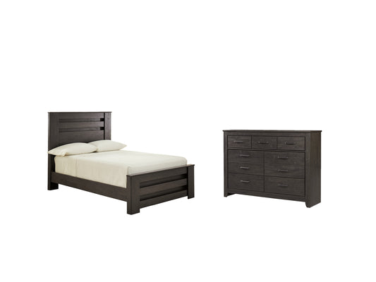 Brinxton Full Panel Bed with Dresser Milwaukee Furniture of Chicago - Furniture Store in Chicago Serving Humbolt Park, Roscoe Village, Avondale, & Homan Square