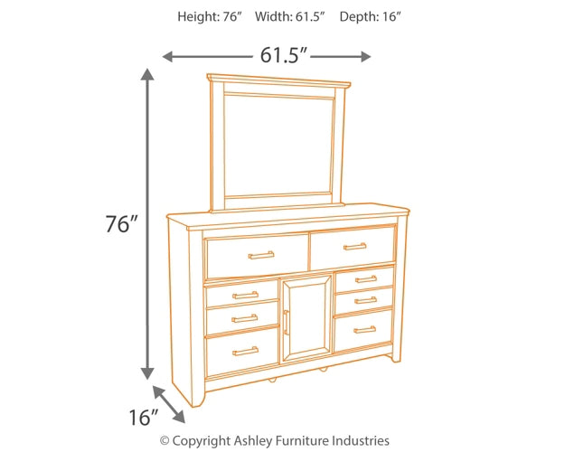 Juararo King/California King Panel Headboard with Mirrored Dresser, Chest and Nightstand Milwaukee Furniture of Chicago - Furniture Store in Chicago Serving Humbolt Park, Roscoe Village, Avondale, & Homan Square