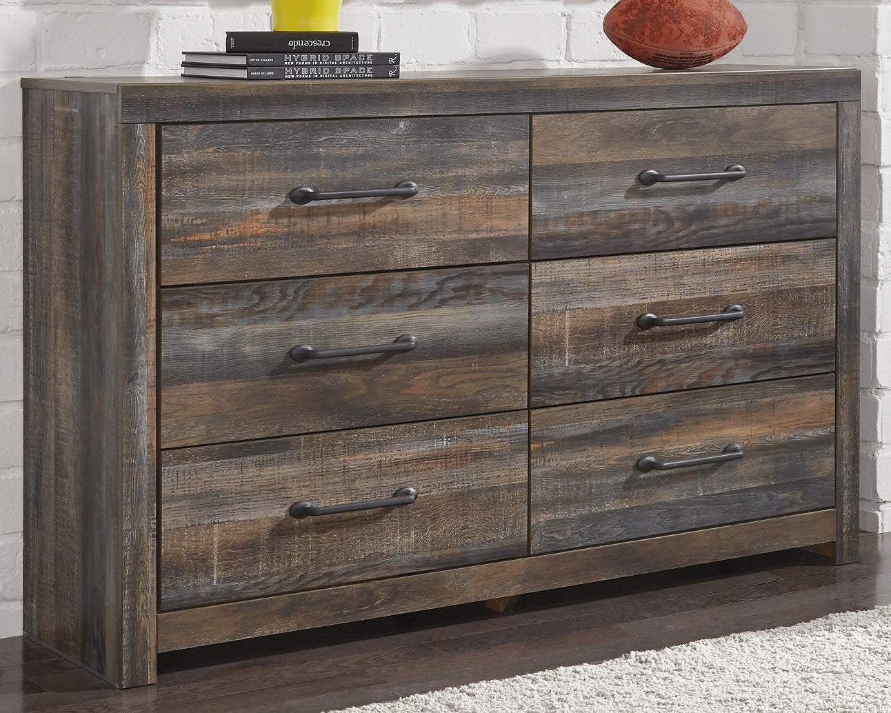 Drystan Queen Panel Bed with 4 Storage Drawers with Dresser Milwaukee Furniture of Chicago - Furniture Store in Chicago Serving Humbolt Park, Roscoe Village, Avondale, & Homan Square