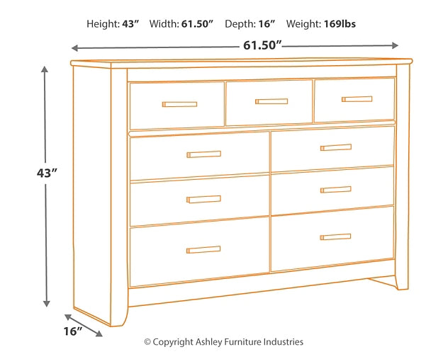 Brinxton King/California King Panel Headboard with Dresser Milwaukee Furniture of Chicago - Furniture Store in Chicago Serving Humbolt Park, Roscoe Village, Avondale, & Homan Square