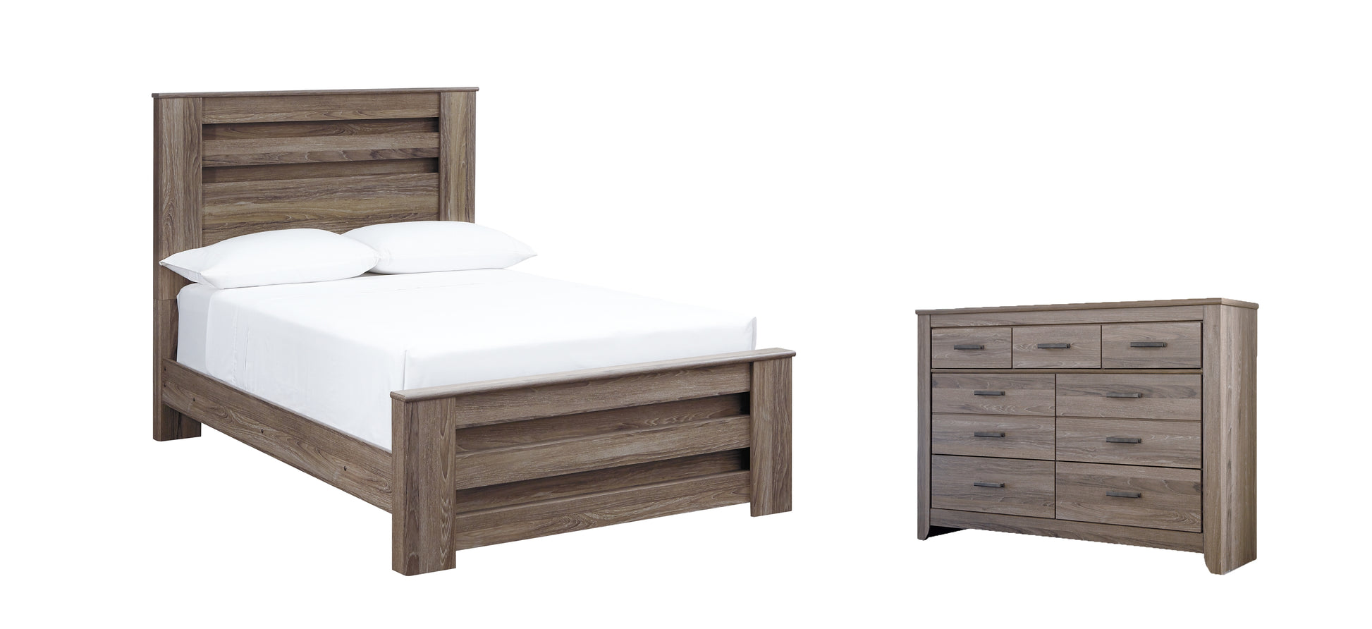 Zelen Full Panel Bed with Dresser Milwaukee Furniture of Chicago - Furniture Store in Chicago Serving Humbolt Park, Roscoe Village, Avondale, & Homan Square