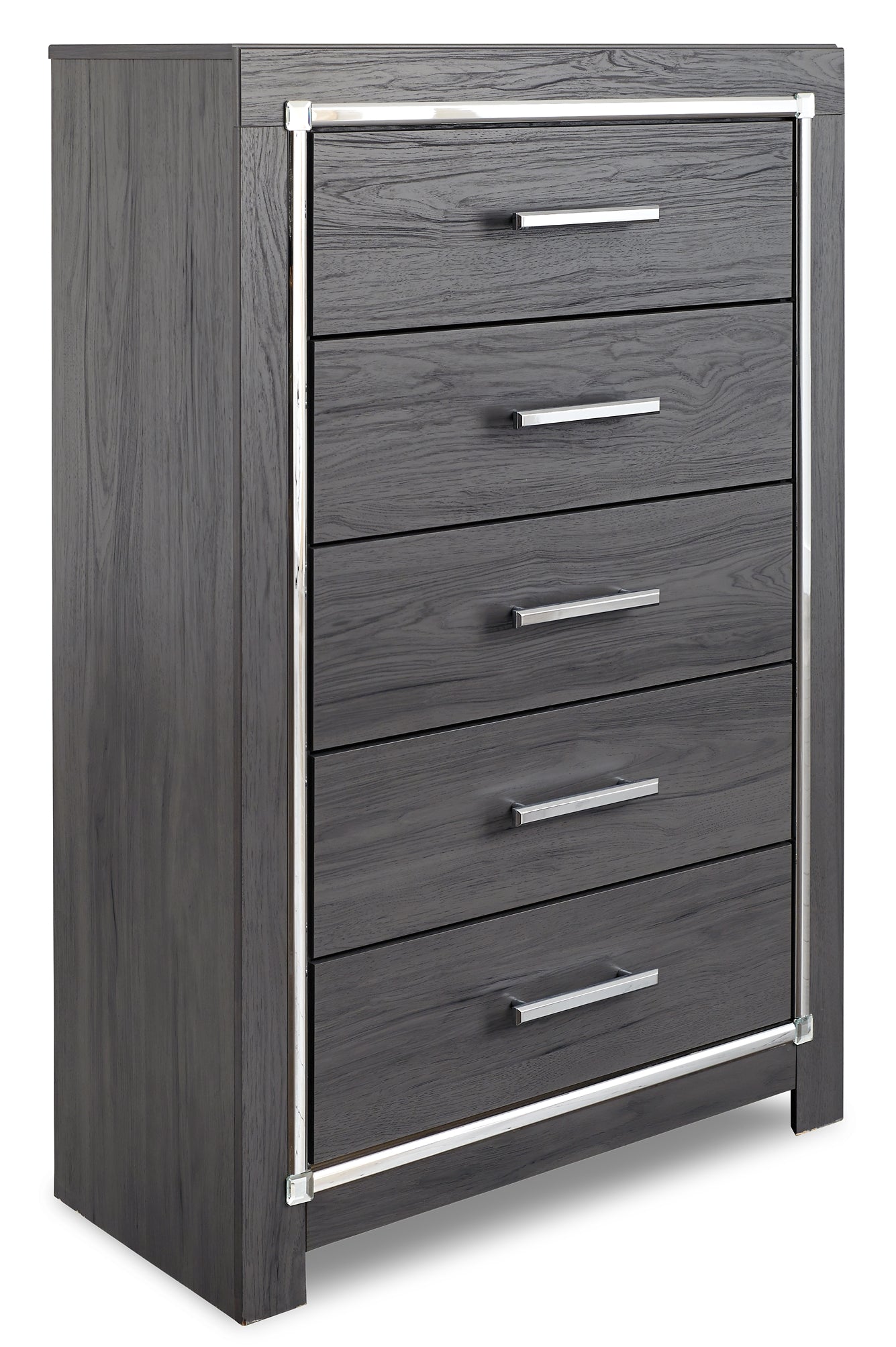 Lodanna King Panel Bed with 2 Storage Drawers with Mirrored Dresser and Chest Milwaukee Furniture of Chicago - Furniture Store in Chicago Serving Humbolt Park, Roscoe Village, Avondale, & Homan Square