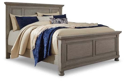 Lettner King Panel Bed with Mirrored Dresser, Chest and 2 Nightstands Milwaukee Furniture of Chicago - Furniture Store in Chicago Serving Humbolt Park, Roscoe Village, Avondale, & Homan Square