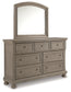 Lettner California King Panel Bed with Mirrored Dresser and Chest Milwaukee Furniture of Chicago - Furniture Store in Chicago Serving Humbolt Park, Roscoe Village, Avondale, & Homan Square