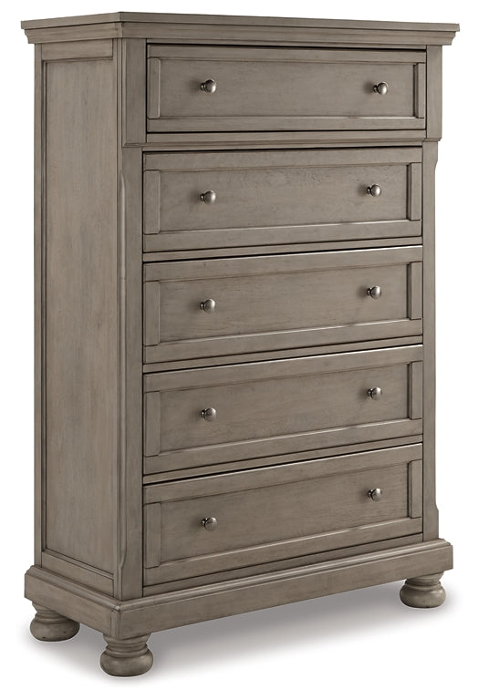 Lettner California King Panel Bed with Mirrored Dresser and Chest Milwaukee Furniture of Chicago - Furniture Store in Chicago Serving Humbolt Park, Roscoe Village, Avondale, & Homan Square