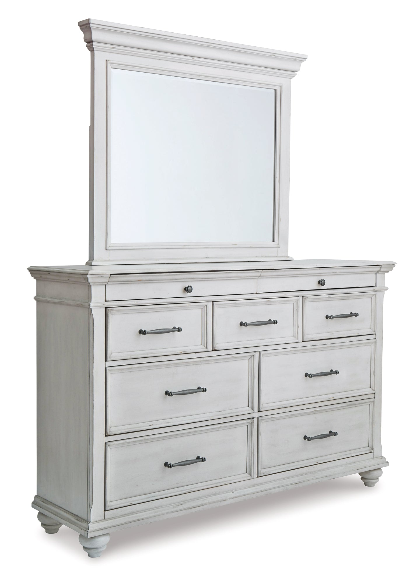 Kanwyn King Panel Bed with Mirrored Dresser and 2 Nightstands Milwaukee Furniture of Chicago - Furniture Store in Chicago Serving Humbolt Park, Roscoe Village, Avondale, & Homan Square