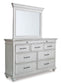 Kanwyn King Panel Bed with Mirrored Dresser and 2 Nightstands Milwaukee Furniture of Chicago - Furniture Store in Chicago Serving Humbolt Park, Roscoe Village, Avondale, & Homan Square