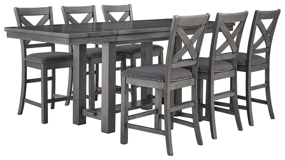 Myshanna Counter Height Dining Table and 6 Barstools Milwaukee Furniture of Chicago - Furniture Store in Chicago Serving Humbolt Park, Roscoe Village, Avondale, & Homan Square