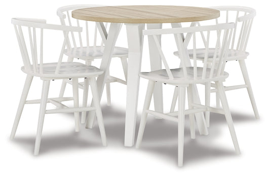 Grannen Dining Table and 4 Chairs Milwaukee Furniture of Chicago - Furniture Store in Chicago Serving Humbolt Park, Roscoe Village, Avondale, & Homan Square